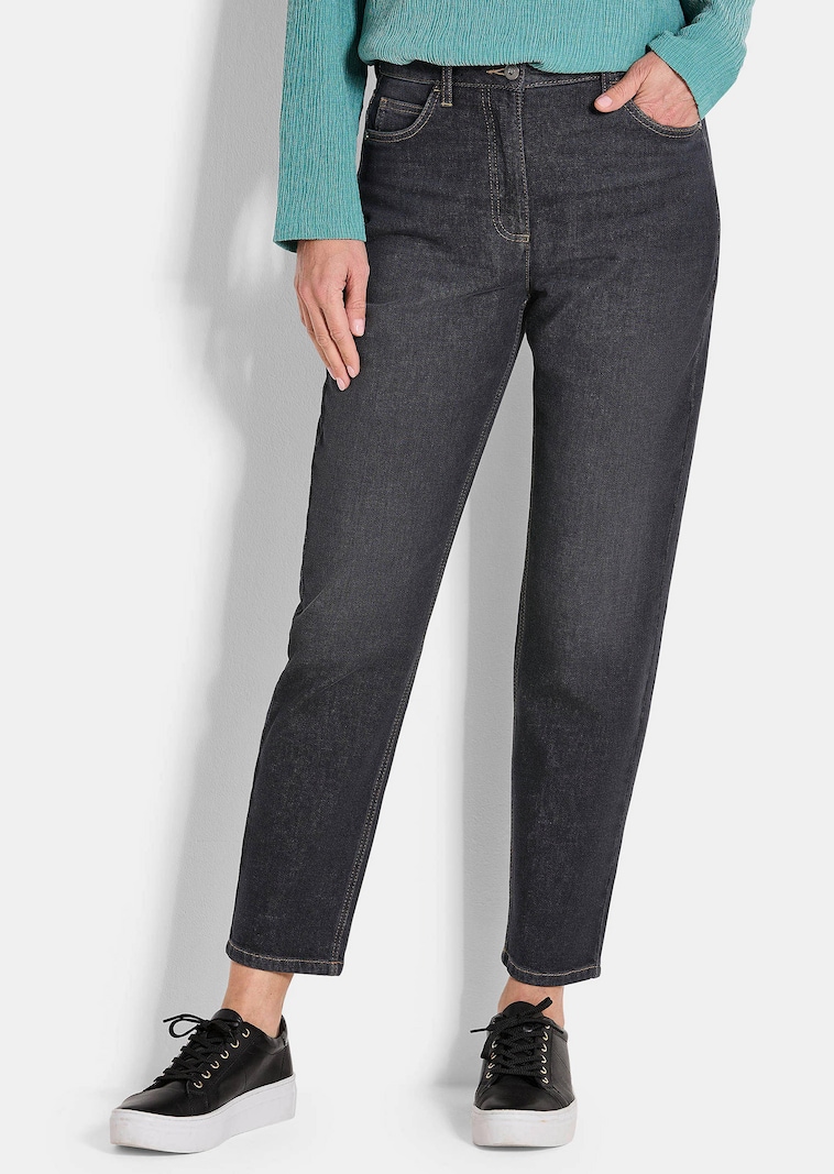 Jean mom SARA en coton stretch