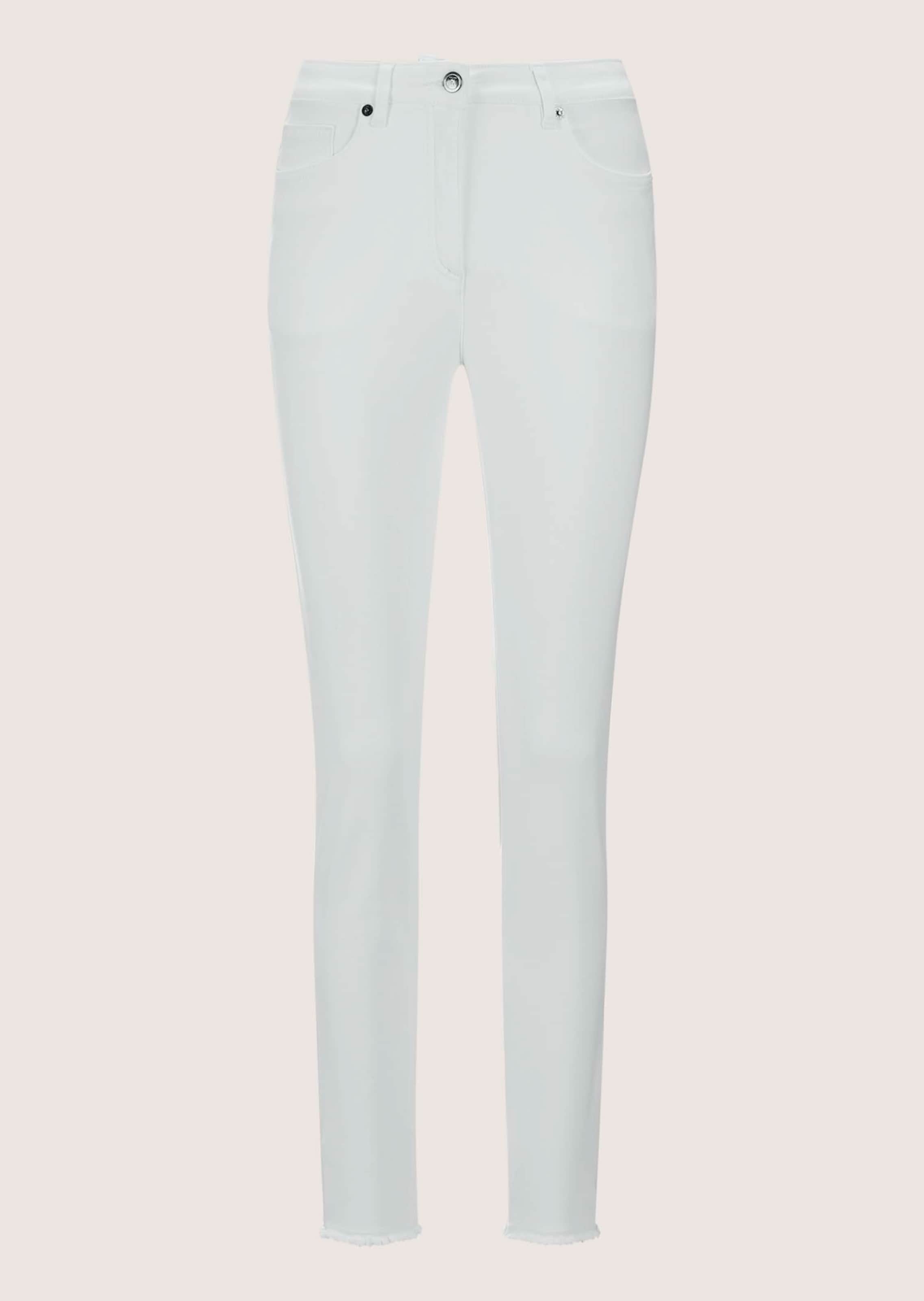 Jean avec franges fines au bas des jambes