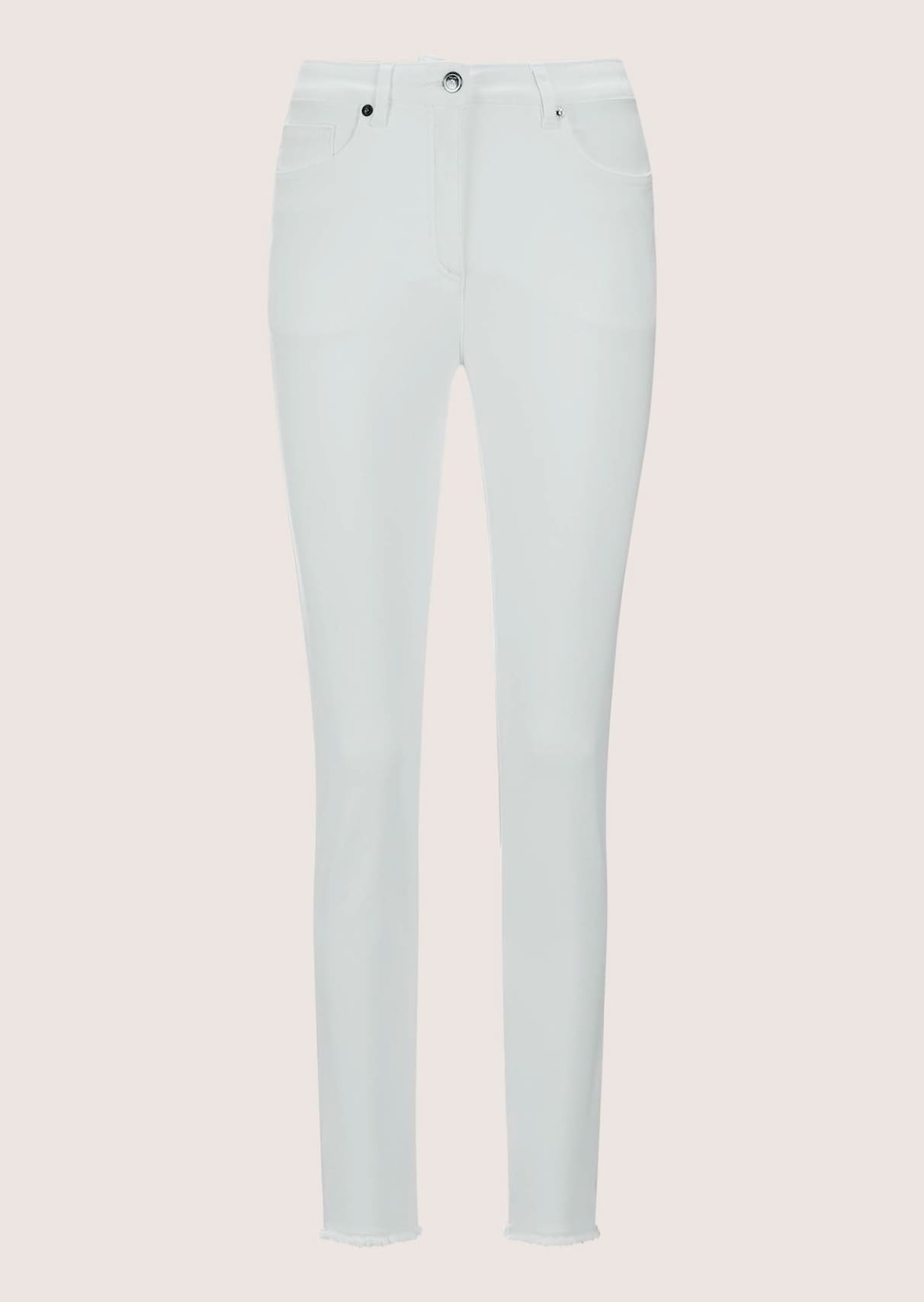 Jean avec franges fines au bas des jambes