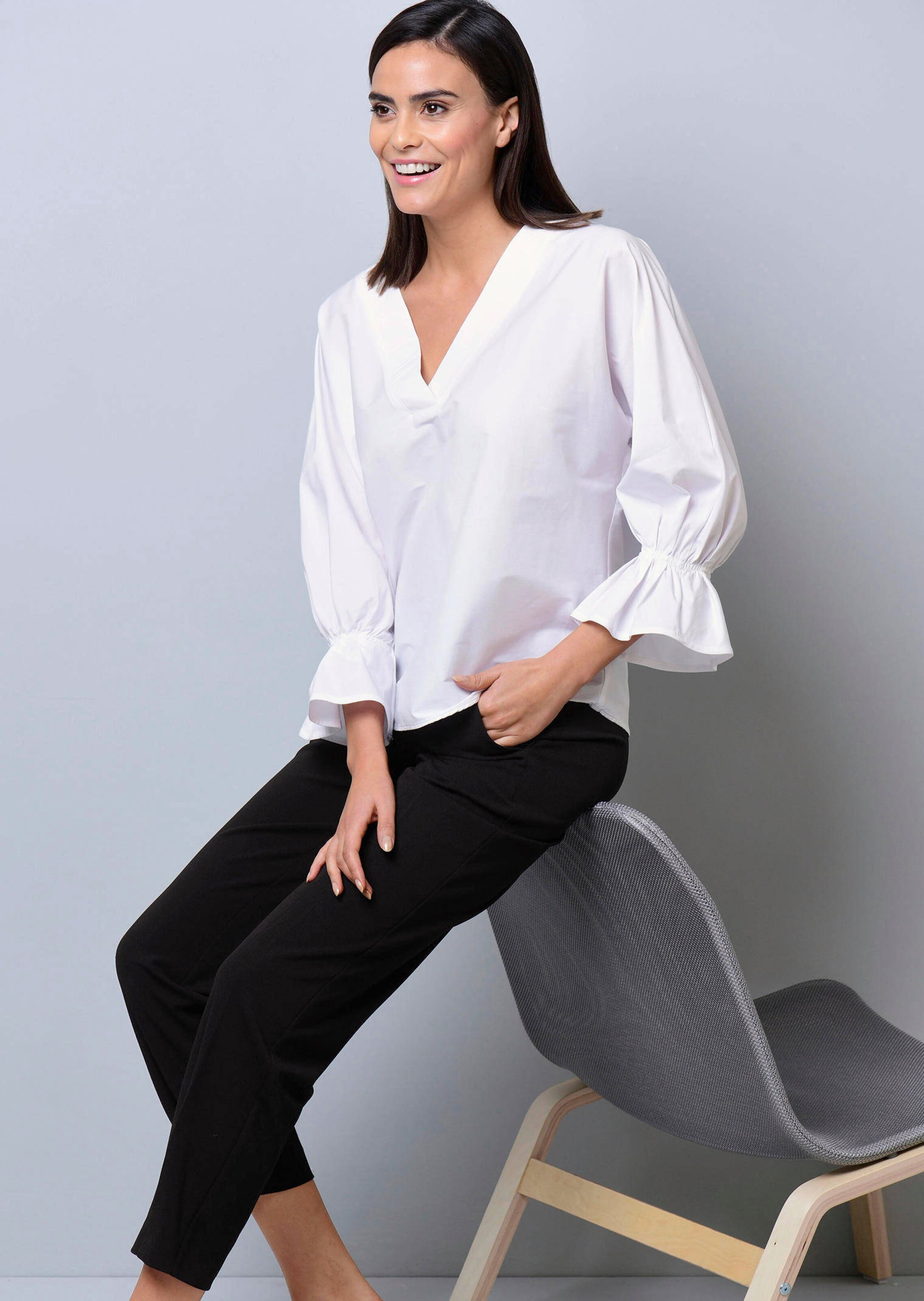 Oversizedbluse mit Volant am Ärmelabschluss 6