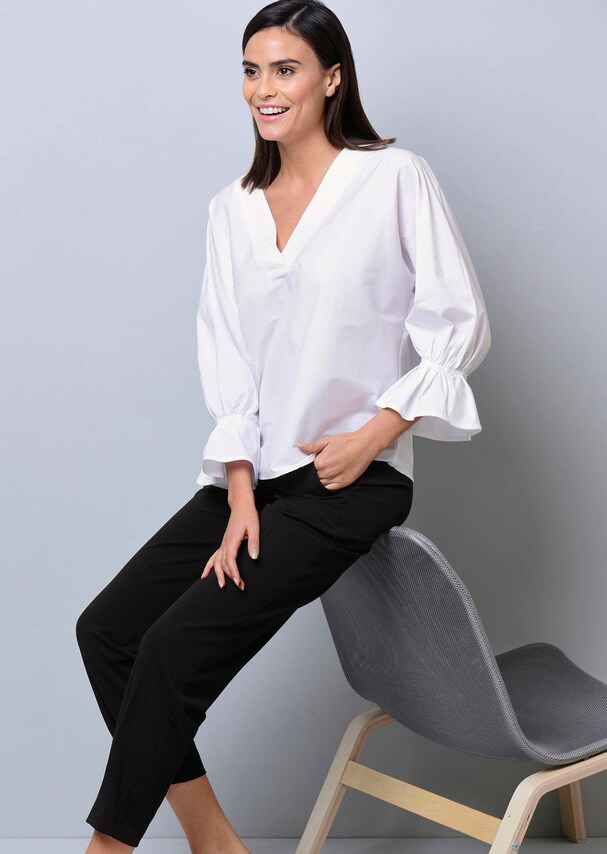 Oversizedbluse mit Volant am Ärmelabschluss 6