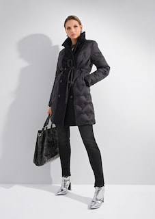 Manteau matelassé rembourré avec revers en laine thumbnail 7