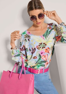 Blouse à imprimé floral avec grandes fleurs thumbnail 4