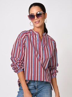 Bluse mit verschiedenfarbenen Streifen thumbnail 6