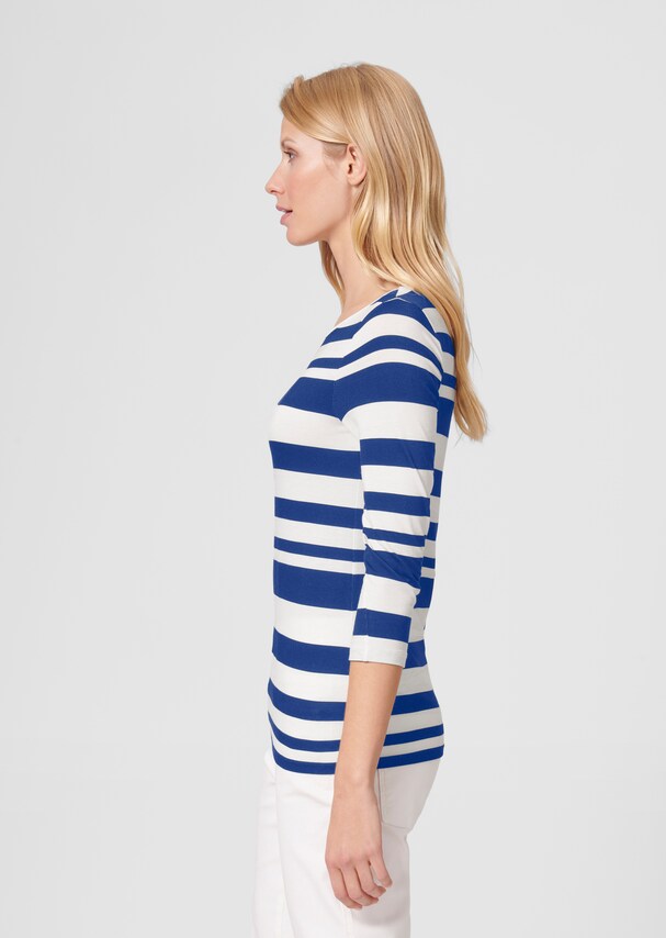 Striped shirt with boat neckline 3