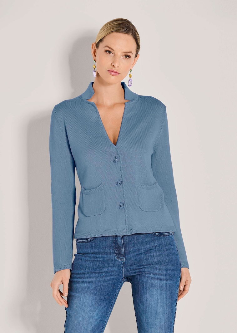 Blazer en maille. Pur coton