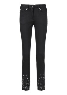 Jeans with lace, ornamental pearls and rhinestones thumbnail 1