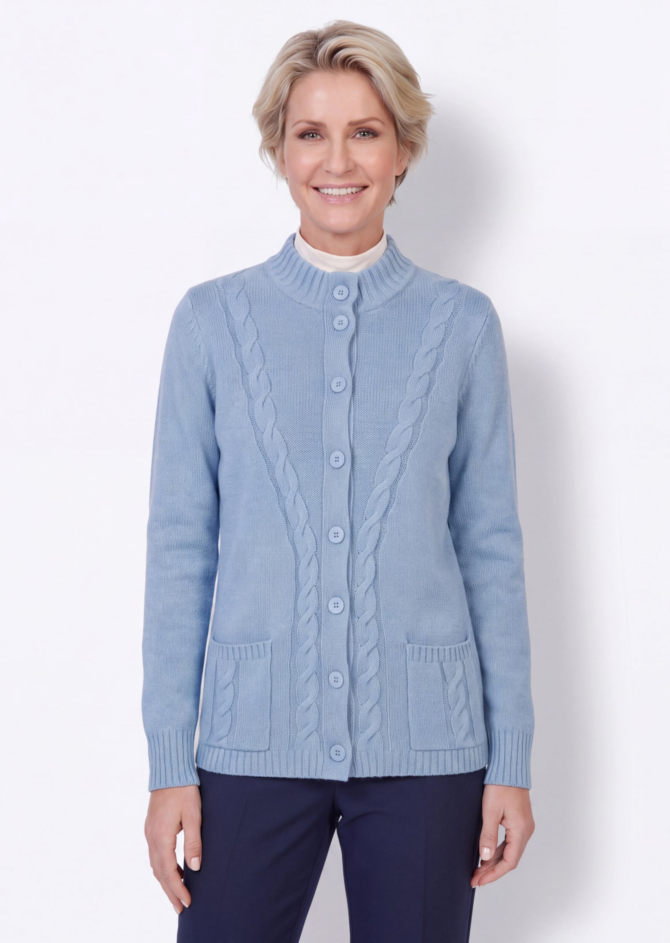 Cardigan avec motif torsadé