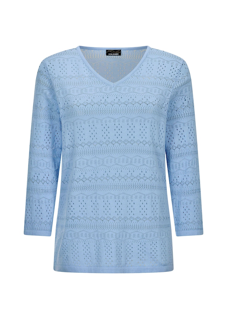 Pull léger en tricot à motif ajouré