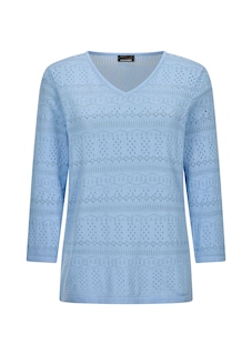 Leichter Strickpullover mit Ajourmuster thumbnail 6