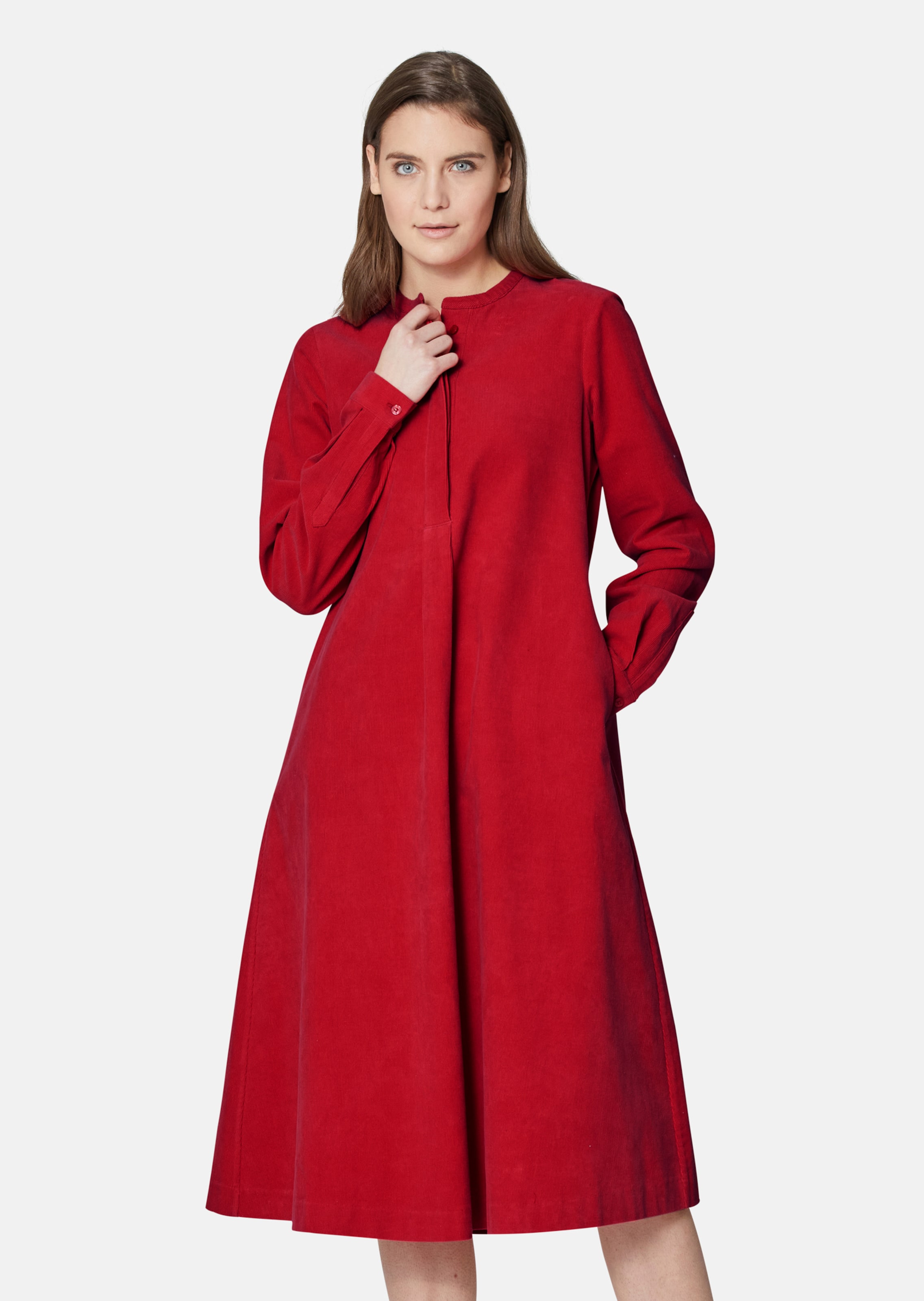 Kleid aus samtigem Feincord