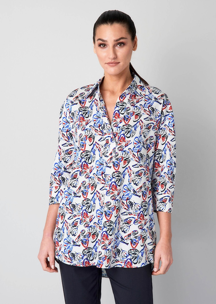 Hemdbluse mit Alloverdruck