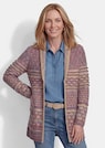 Strickjacke mit Schalkragen im Mustermix thumbnail 1