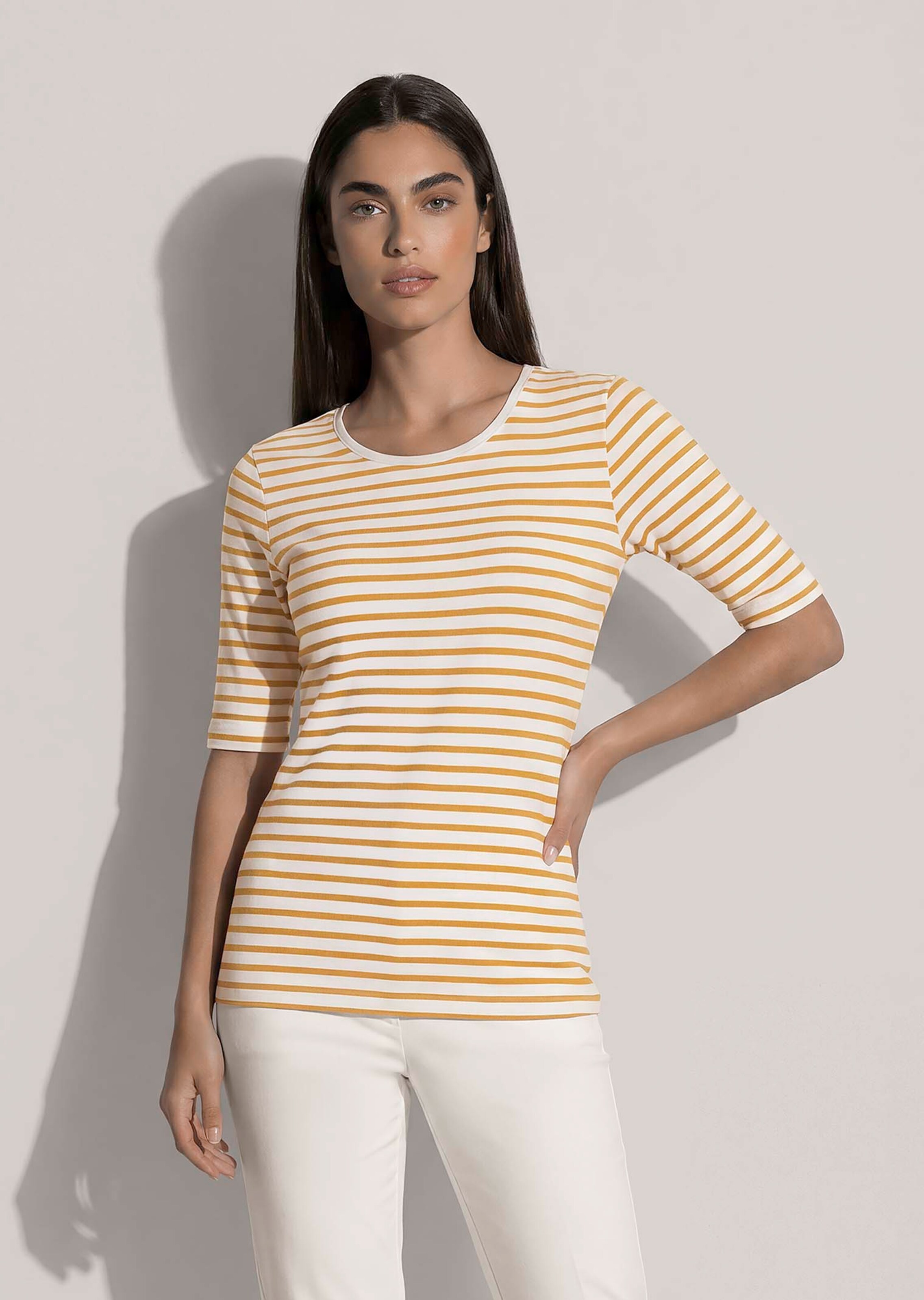 Softes Ringelshirt mit Halbarm
