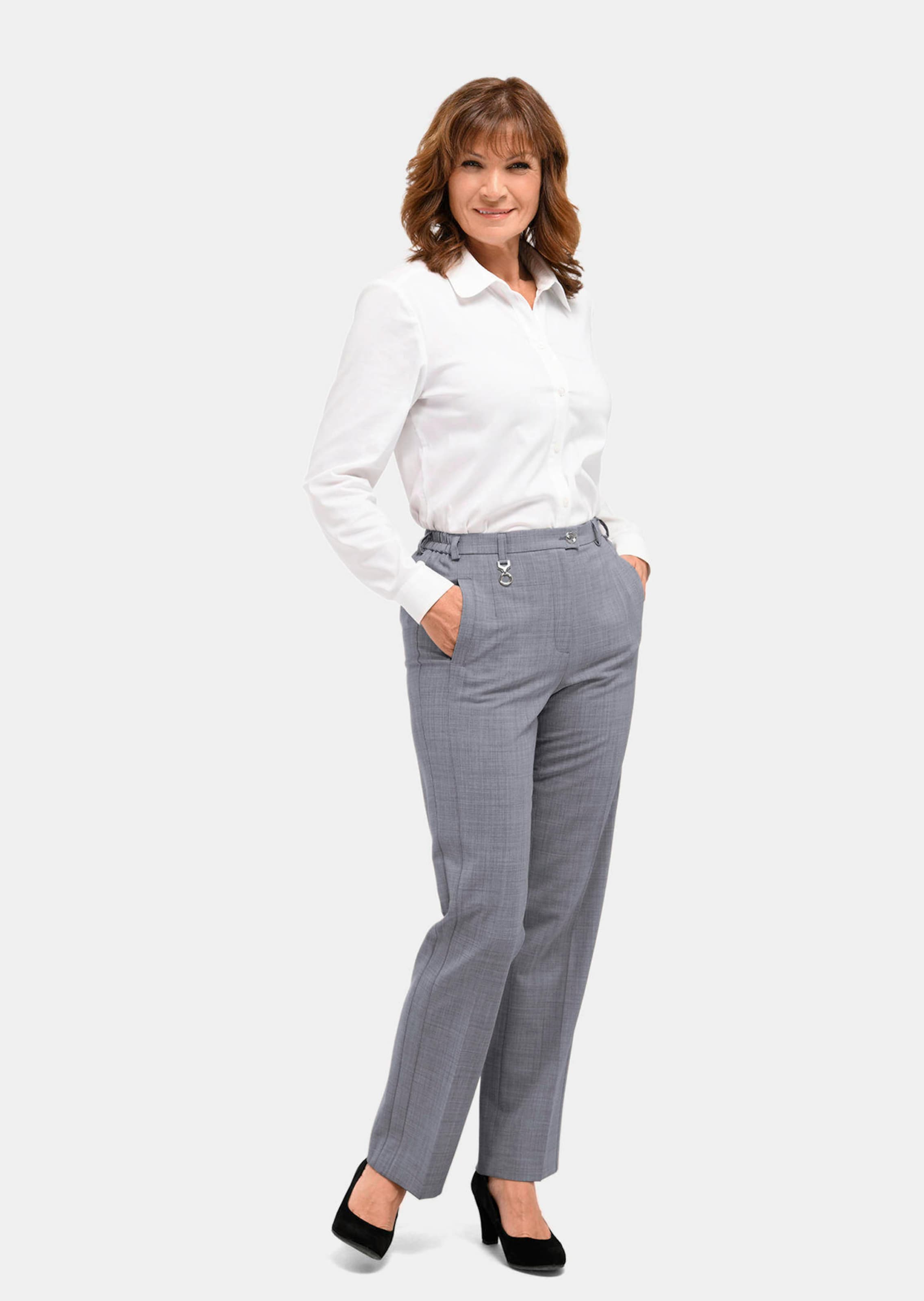 Pantalon en laine vierge ANNA - gris / mélangé - Gr. 225 de Goldner Fashion