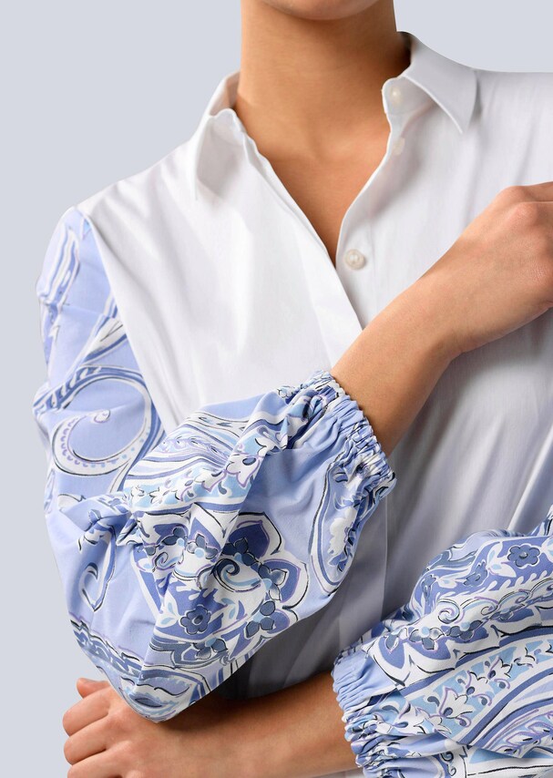 Bluse mit Hemdkragen
