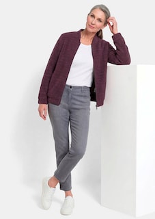 Blouson van pluisgaren met een subtiele glans thumbnail 4