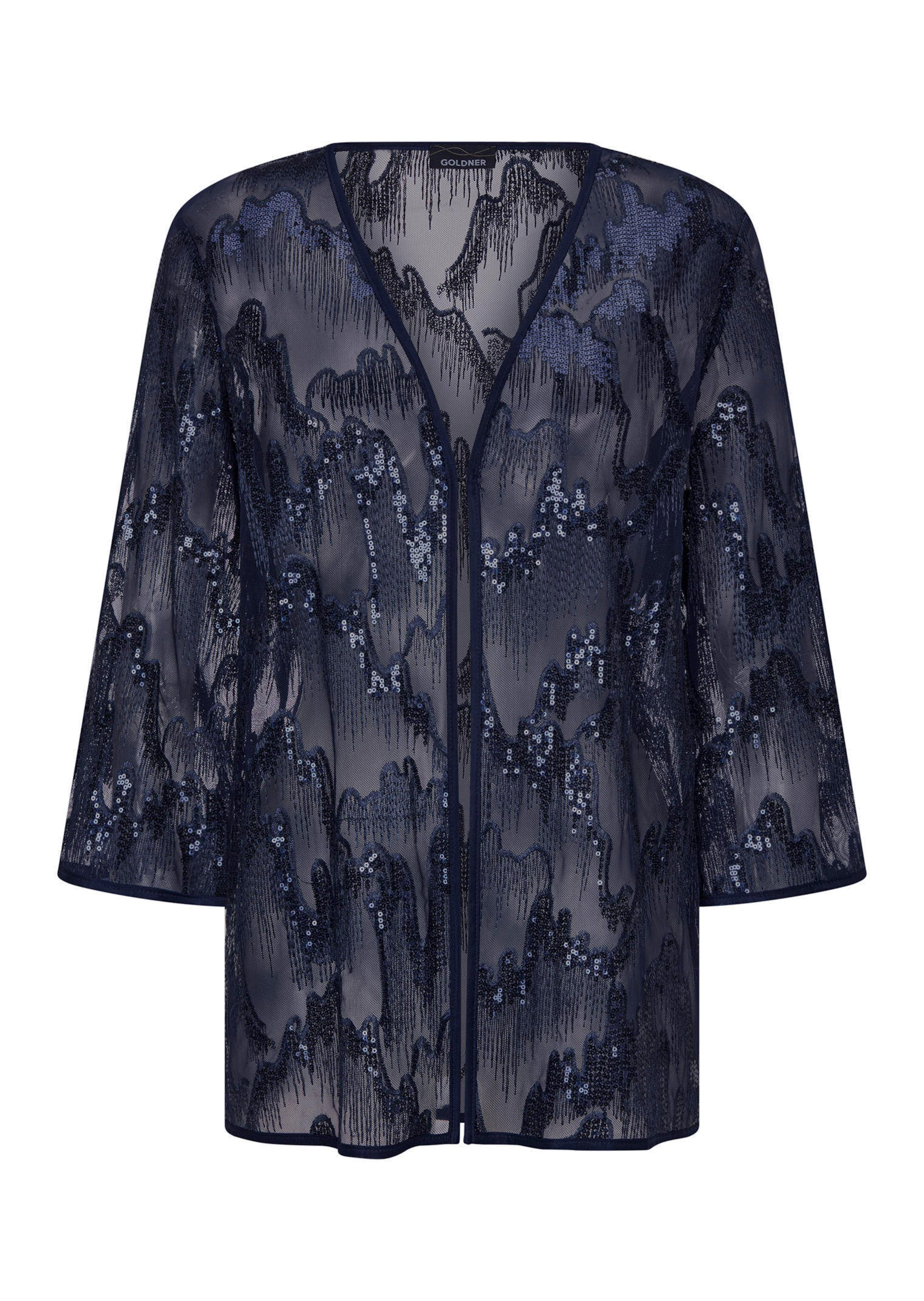 Blusenjacke mit Stickerei und Pailletten