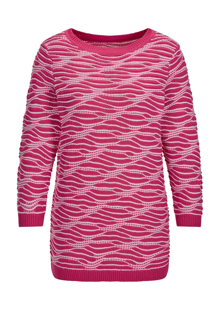 Strickpullover mit Wellenmuster