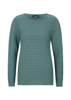 Fijn gebreide tricot pullover met boothals thumbnail 6