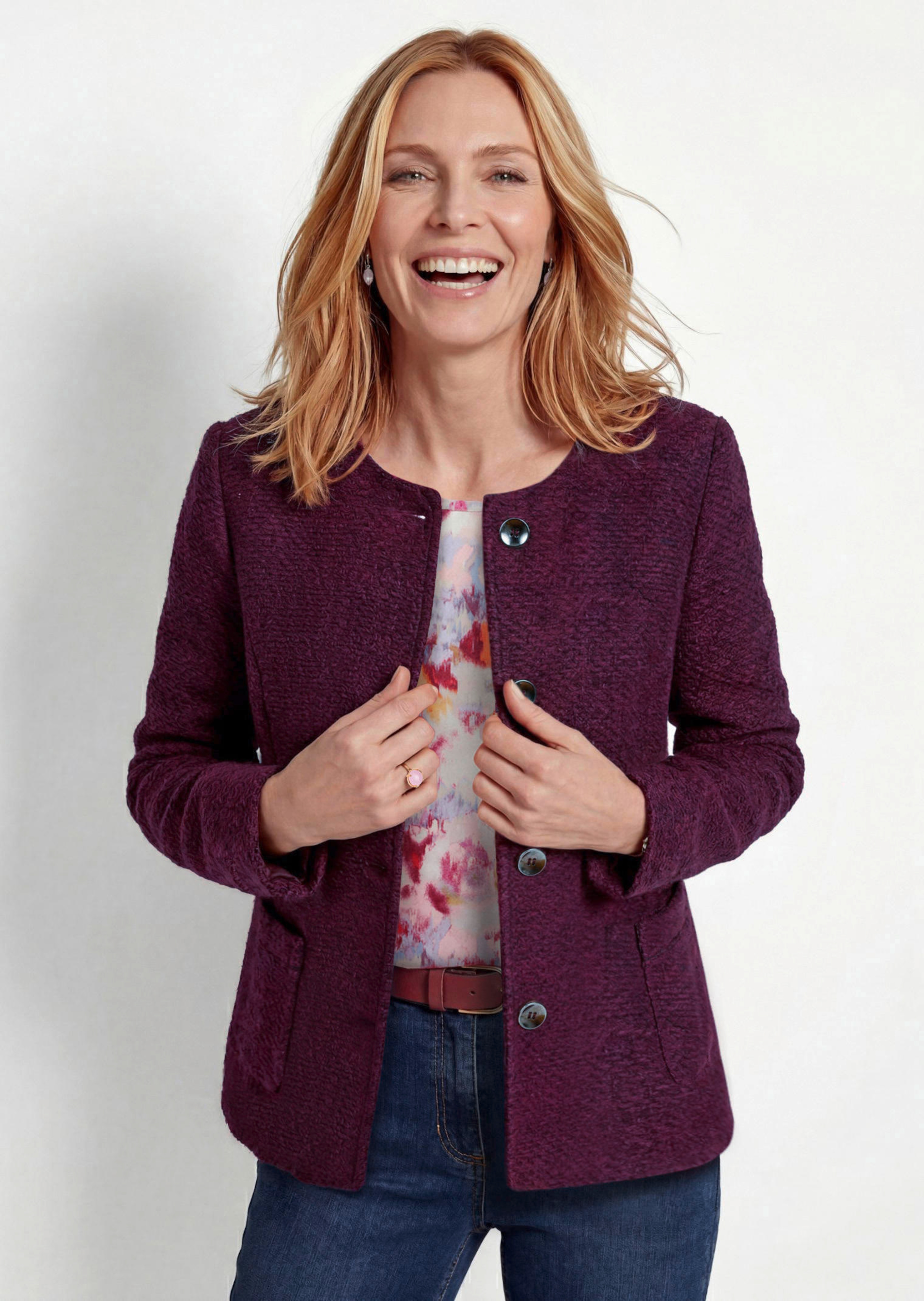 Blazer féminin à l'aspect bouclette