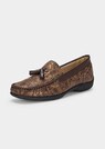 Leren mocassins met reliëf en kwastje thumbnail 1