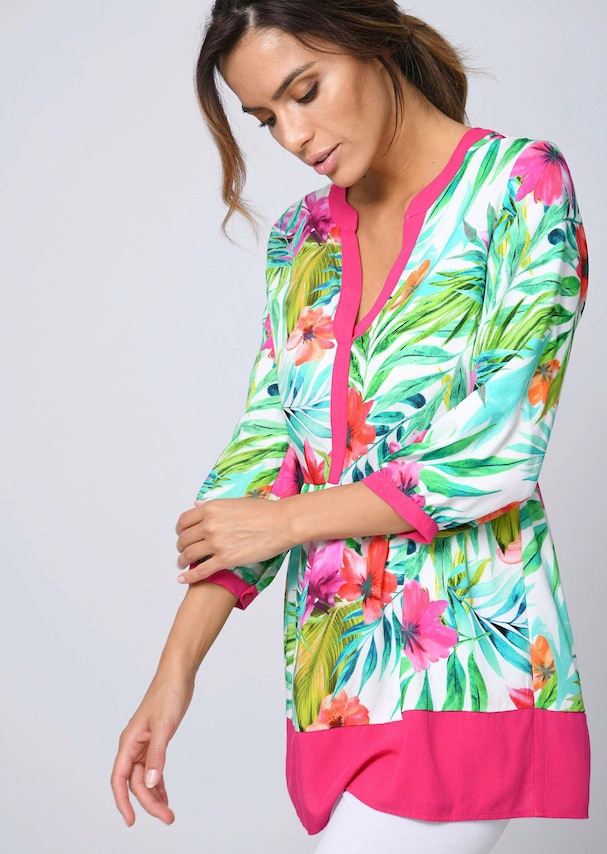 Tunika mit sommerlichem floralen Dessin 3