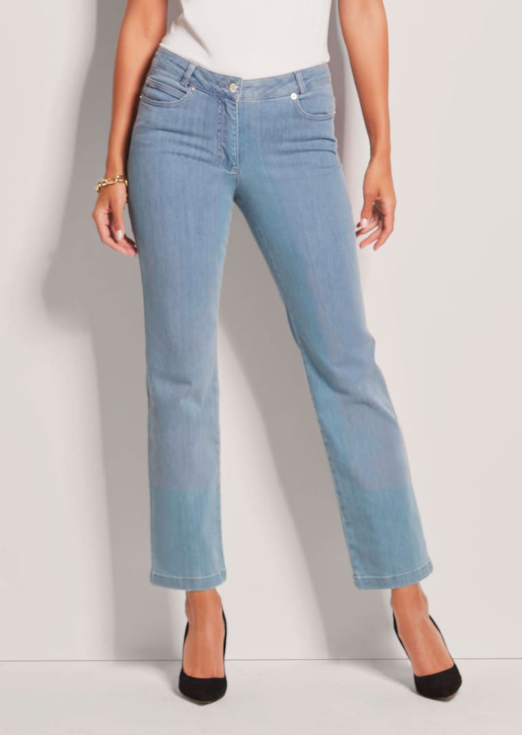 M-jeans in recht model met logo-borduursel