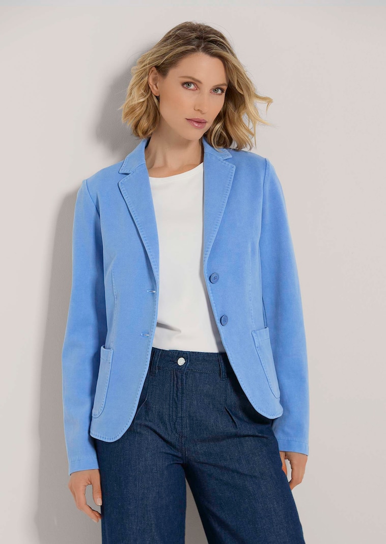 Kurzer Blazer mit Zierstich