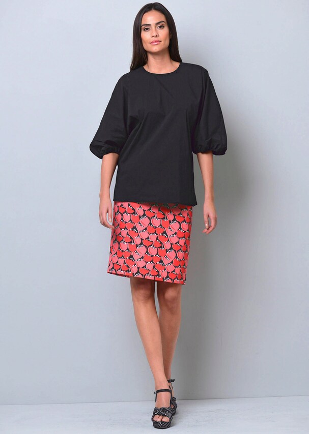 Oversizedbluse mit Fledermausärmel 1