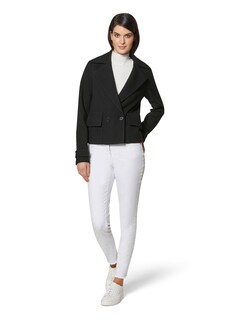 Double-breasted short blazer in boiled wool thumbnail 2