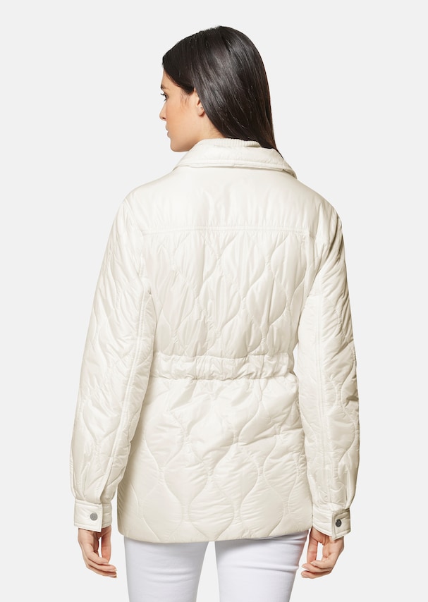 Padded quilted jacket with drawstring waist 2