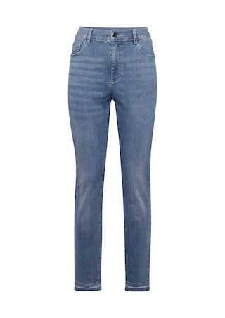 lichtblauw Aangename jeans met modieuze zoomrand