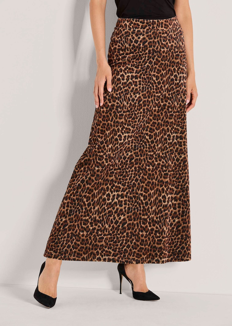 Jupe longue à imprimé léopard