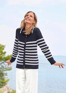 Veste en tricot avec col polo thumbnail 7