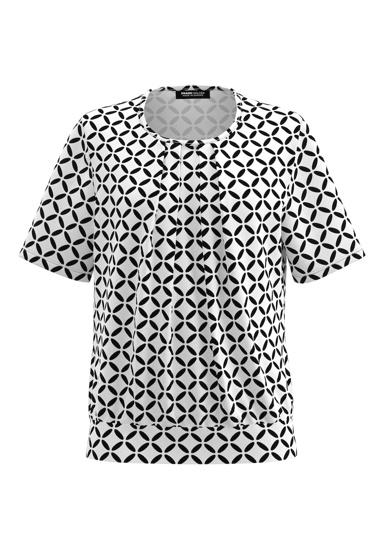 Blouse fluide avec bord en jersey