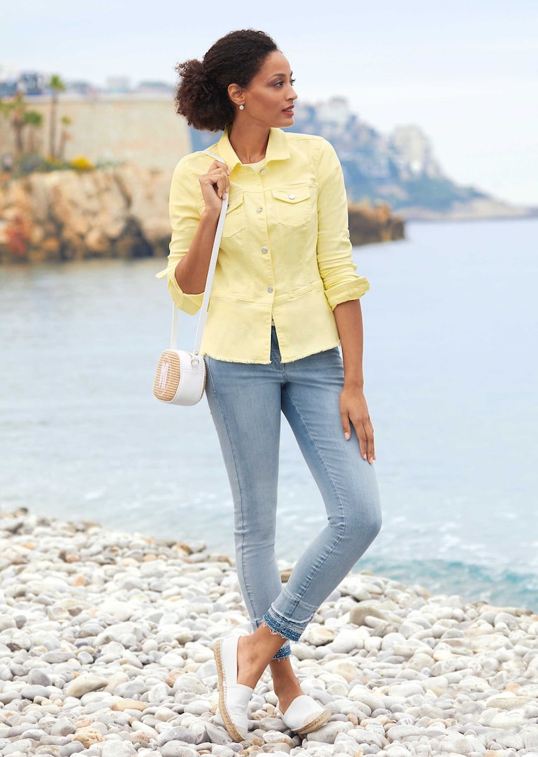 Jeansjacke mit Schößchen