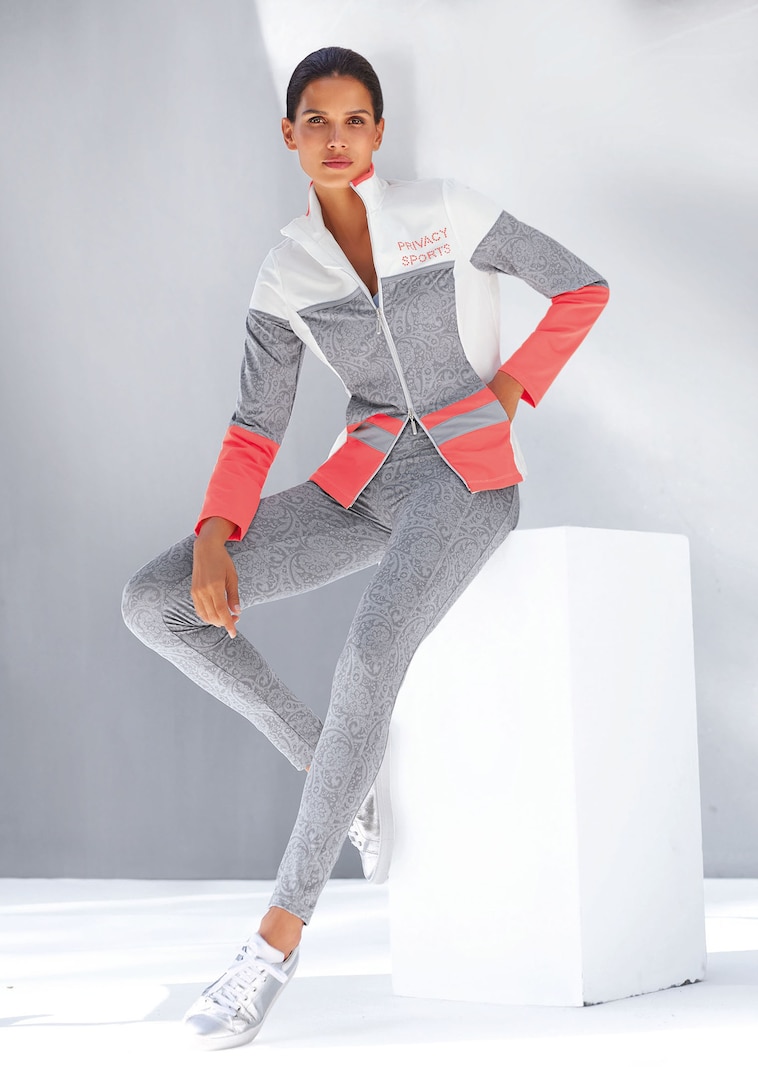 Tracksuit jacket in patchwork look