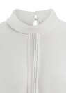 Blouse met ronde hals, opstaande kraag en geplooide manchetten thumbnail 4