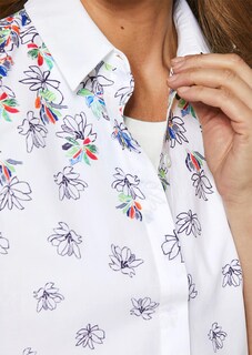 Modische Druckbluse mit Hemdblusenkragen thumbnail 5