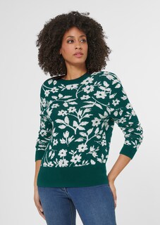 Jacquard-Pullover im Blumen-Dessin thumbnail 1