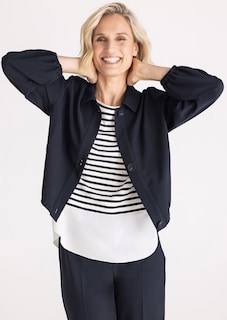 Kurzer Blouson mit Gummibündchen thumbnail 1