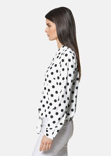 Tupfen-Bluse mit Knoten-Effekt thumbnail 4