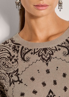 Kaschmir-Pullover mit Paisley-Muster thumbnail 5