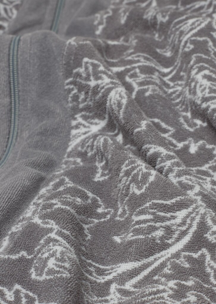 Leichter Hausmantel aus Jacquard-Frottee mit Reißverschluss