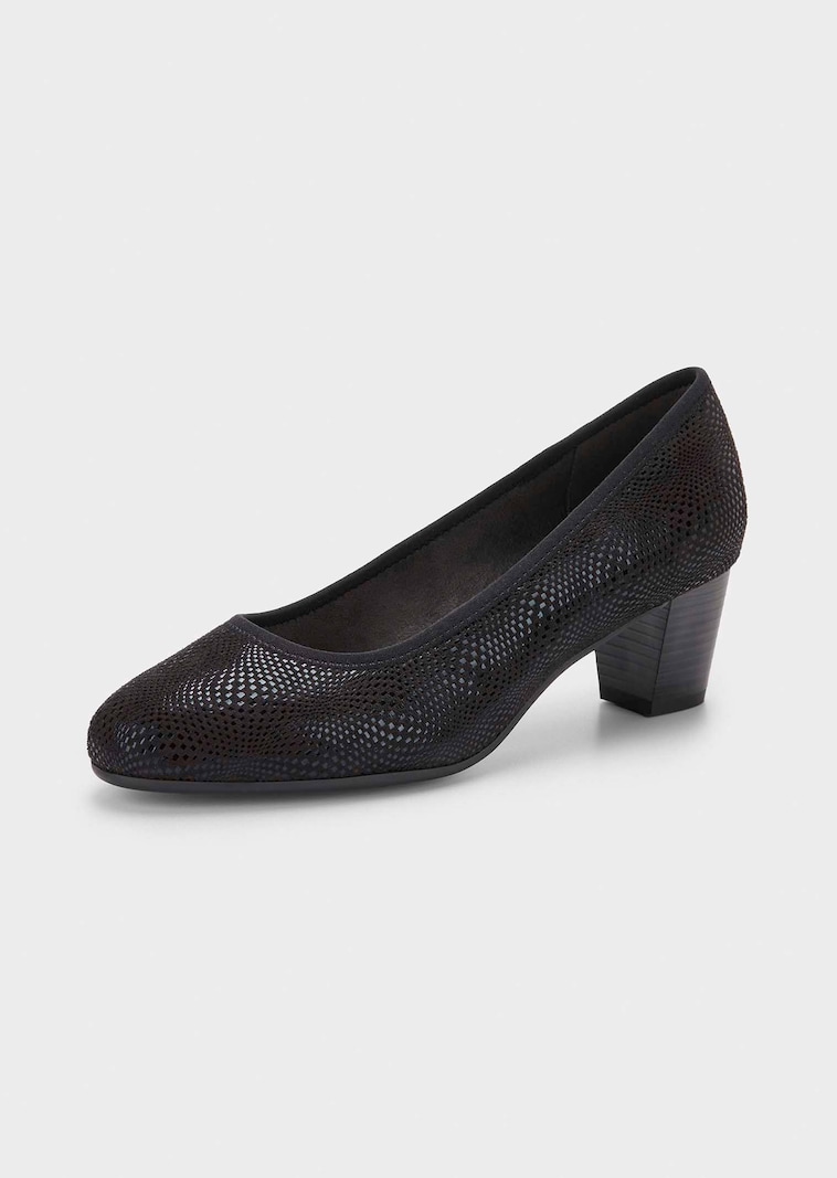 Pumps mit glänzendem Folienprint