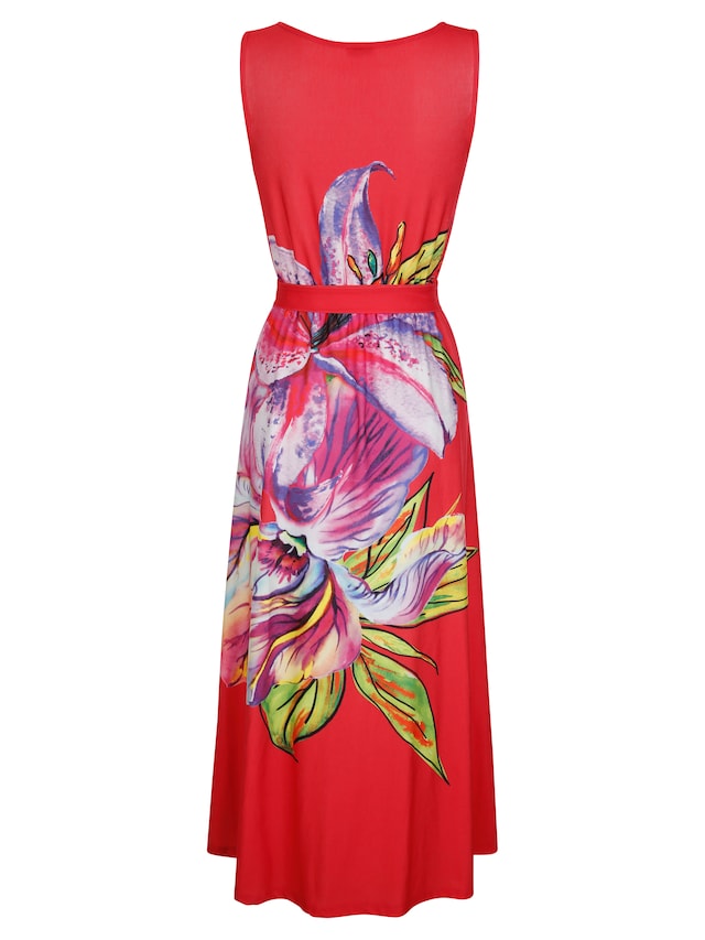 Strandkleid mit großem Blumendruck 4
