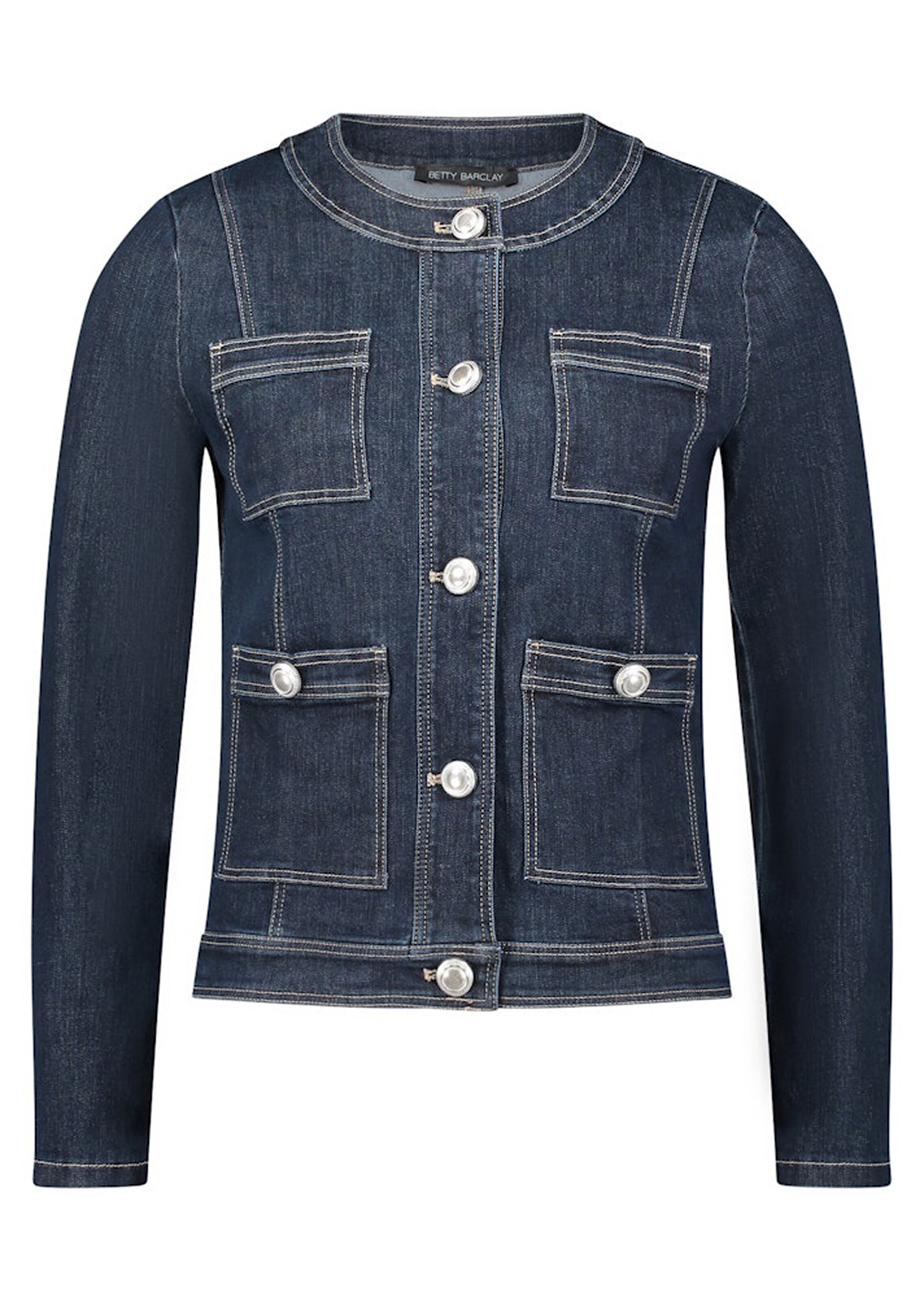 Feminine Jeansjacke ohne Kragen