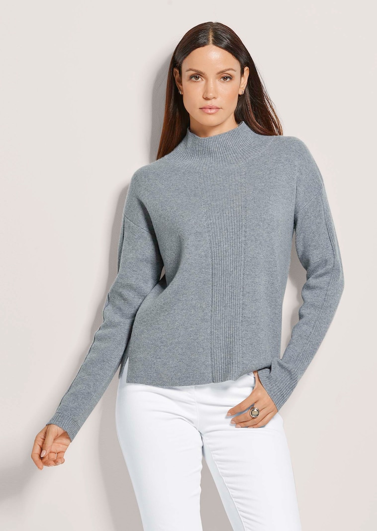 Kurzer Stehkragen-Pullover mit Good Cashmere
