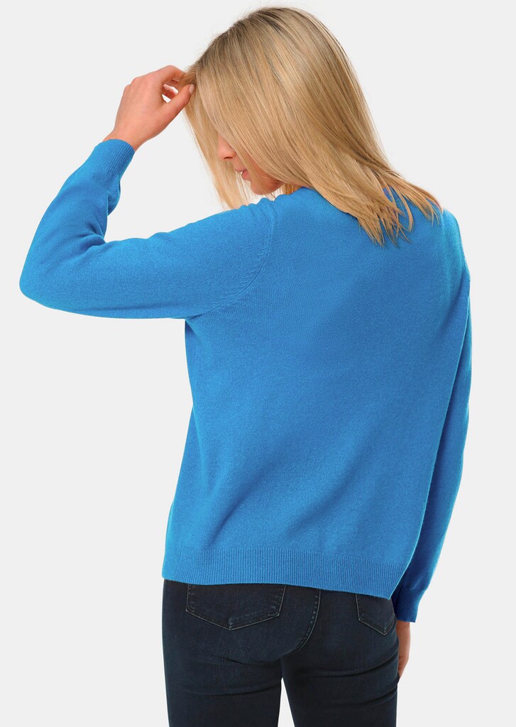 Kuschelweiche Kaschmir-Strickjacke mit Rundhals